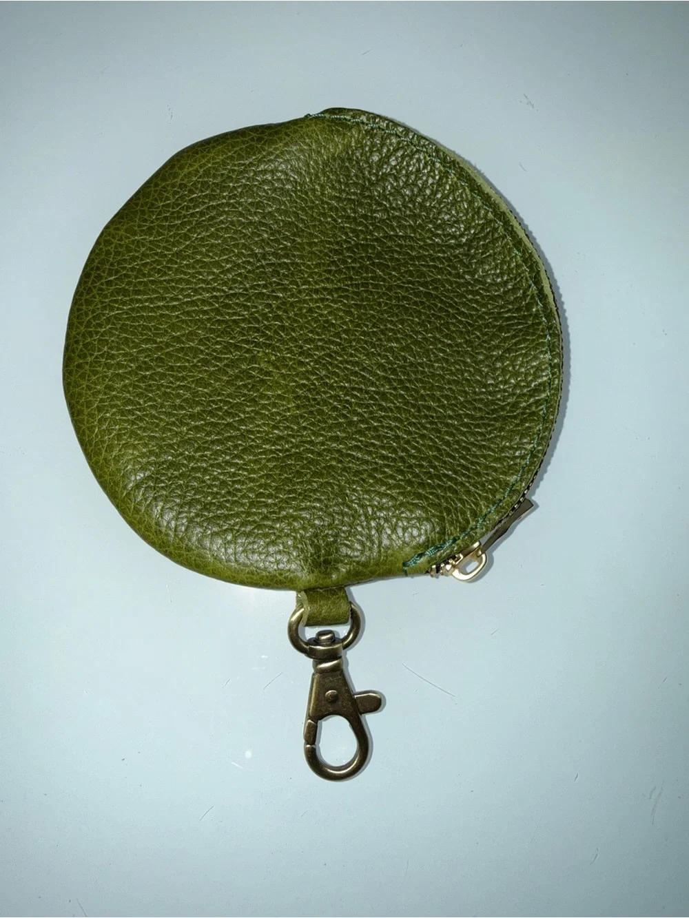 Portland Leather Pebbled Olive Gordita pouch